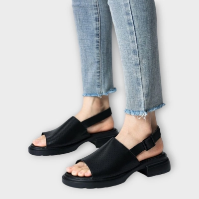 Сандалии женские CARDICIANA натуральная кожа черные BL529-3