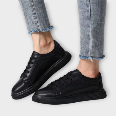 Кроссовки женские CARDICIANA натуральная кожа черные B461-3