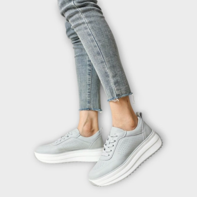 Кроссовки женские CARDICIANA натуральная кожа серые B314-7