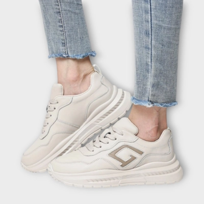 Кроссовки женские CARDICIANA натуральная кожа бежевые B463-2