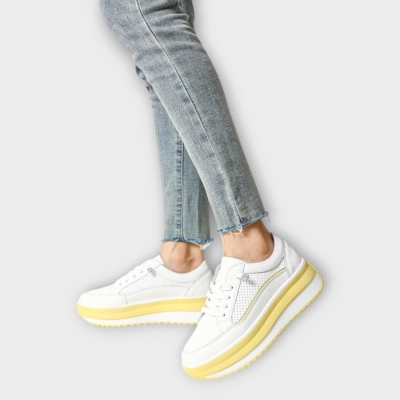 Кроссовки женские летние CARDICIANA натуральная кожа белые B318-8