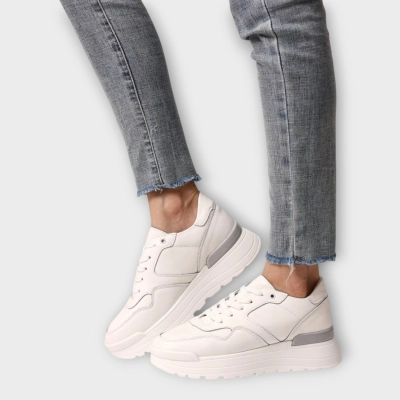 Кроссовки женские CARDICIANA натуральная кожа белые B450-1