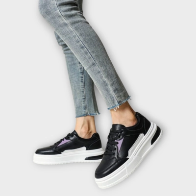 Кроссовки женские CARDICIANA натуральная кожа черные B300-1 Кроссовки женские CARDICIANA натуральная кожа черные B300-1