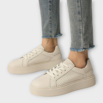 Кроссовки женские летние CARDICIANA натуральная кожа бежевые B573-2 Кроссовки женские летние CARDICIANA натуральная кожа бежевые B573-2