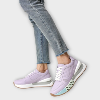 Кроссовки женские летние CARDICIANA натуральная кожа сиреневые B395-10 Кроссовки женские летние CARDICIANA натуральная кожа сиреневые B395-10