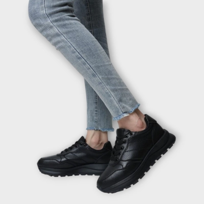 Кроссовки женские CARDICIANA натуральная кожа черные Y184-3 Кроссовки женские CARDICIANA натуральная кожа черные Y184-3