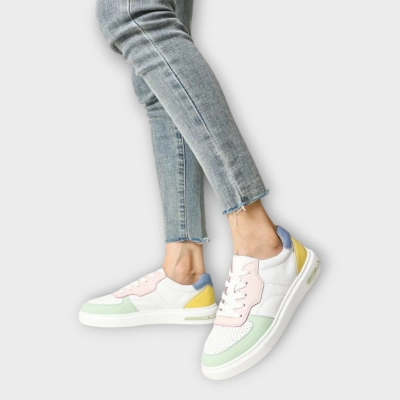 Кроссовки женские летние CARDICIANA натуральная кожа многоцветные B184-2 Кроссовки женские летние CARDICIANA натуральная кожа многоцветные B184-2