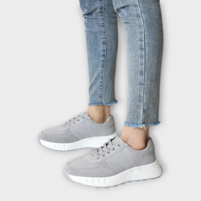 Кроссовки женские летние CARDICIANA натуральная кожа серые Y197-5 Кроссовки женские летние CARDICIANA натуральная кожа серые Y197-5