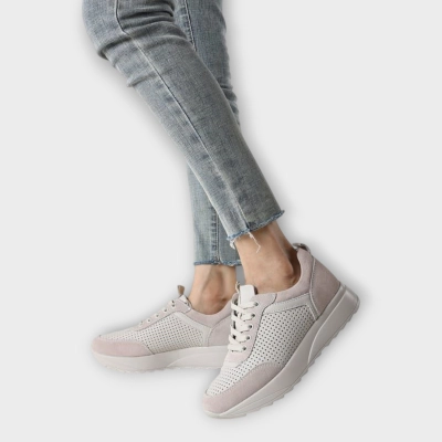 Кроссовки женские летние CARDICIANA натуральная кожа капучино Y92-2 Кроссовки женские летние CARDICIANA натуральная кожа капучино Y92-2