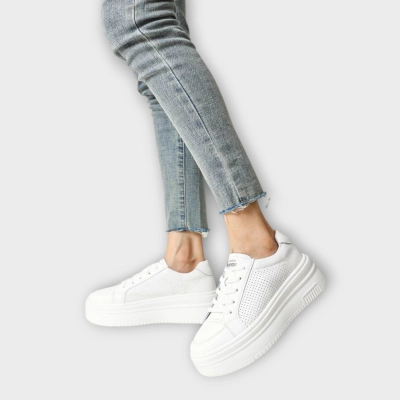 Кроссовки женские летние CARDICIANA натуральная кожа белые B311-1 Кроссовки женские летние CARDICIANA натуральная кожа белые B311-1