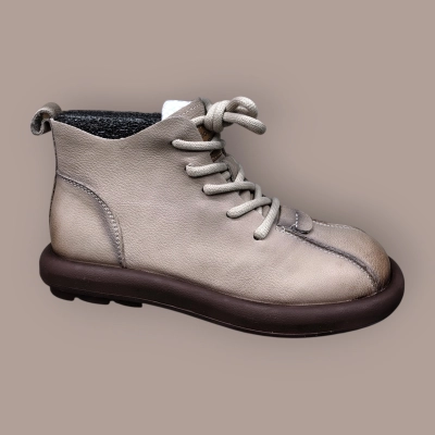 Ботинки женские демисезонные Ivva натуральная кожа капучино 13272