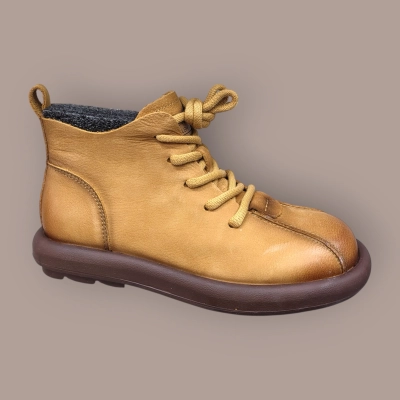 Ботинки женские демисезонные Ivva натуральная кожа песочные 13274