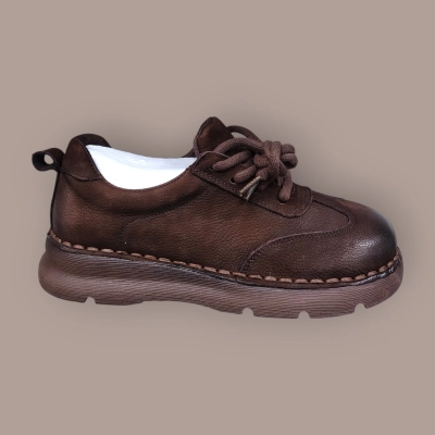 Полуботинки женские Ivva натуральная кожа шоколадные 13280