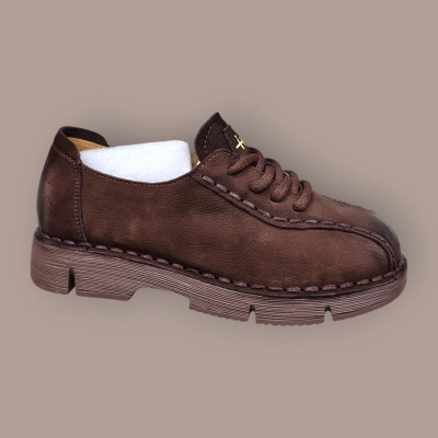 Полуботинки женские Ivva натуральная кожа шоколадные 13287