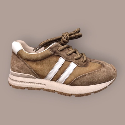 Кроссовки женские Ivva натуральная кожа коричневые 13289