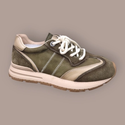 Кроссовки женские Ivva натуральная кожа хаки 13295
