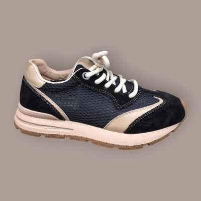 Кроссовки женские летние Ivva натуральная кожа с сеткой черные 13301