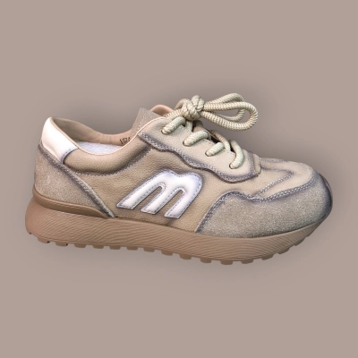 Кроссовки женские Ivva натуральная кожа бежевые 13313