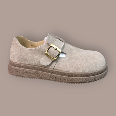 Полуботинки женские Ivva натуральная замша бежевые 13319