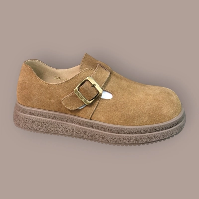 Полуботинки женские Ivva натуральная замша коричневые 13320