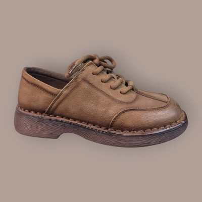 Полуботинки женские Ivva натуральная кожа коричневые 13334