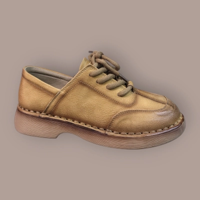 Полуботинки женские Ivva натуральная кожа песочные 13335