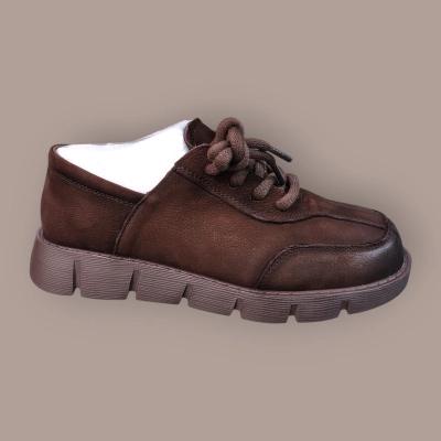 Полуботинки женские Ivva натуральная кожа шоколадные 13357