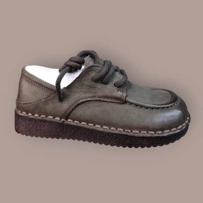 Полуботинки женские Ivva натуральная кожа хаки 13358