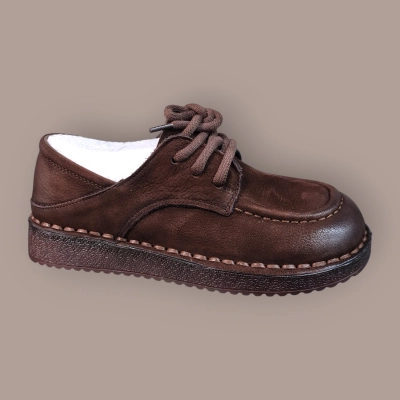 Полуботинки женские Ivva натуральная кожа шоколадные 13359