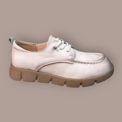 Полуботинки женские Ivva натуральная кожа бежевые 13361