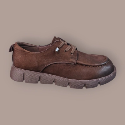 Полуботинки женские Ivva натуральная кожа шоколадные 13363