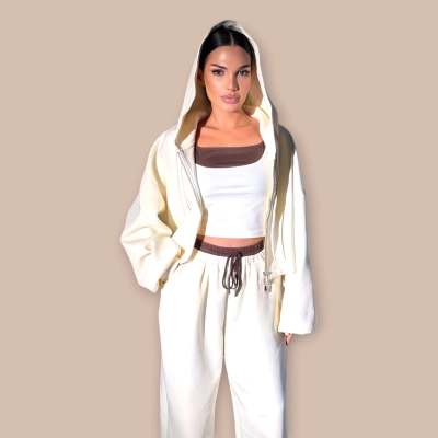 Спортивный костюм бежевый 25829 Спортивный костюм бежевый 25829