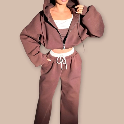 Спортивный костюм шоколадный 25829 Спортивный костюм шоколадный 25829