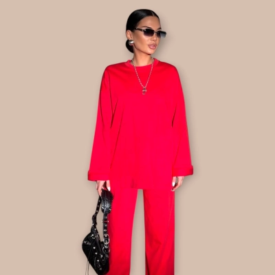 Спортивный костюм красный 25782-1