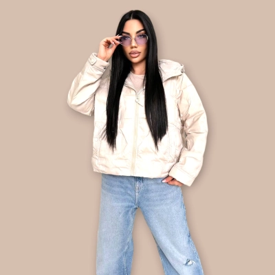 Курта оверсайз био пух бежевая 13431 Курта оверсайз био пух бежевая 13431