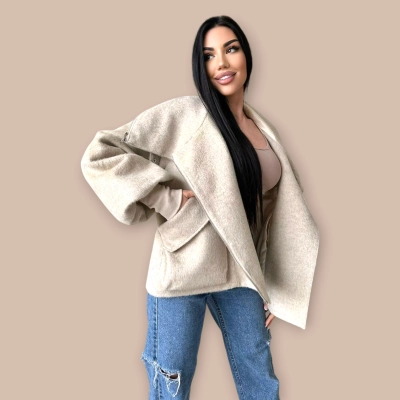 Полупальто бежевое 13437 Полупальто бежевое 13437