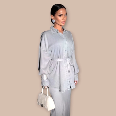 Джинсовый костюм серый 25772 Джинсовый костюм серый 25772