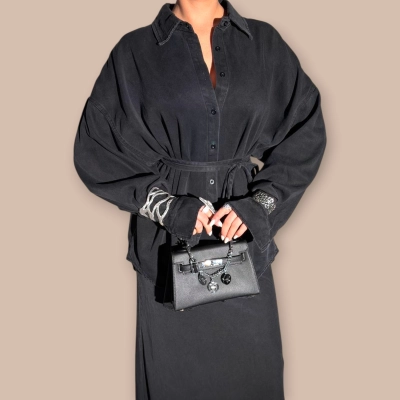 Джинсовый костюм черный 25772 Джинсовый костюм черный 25772