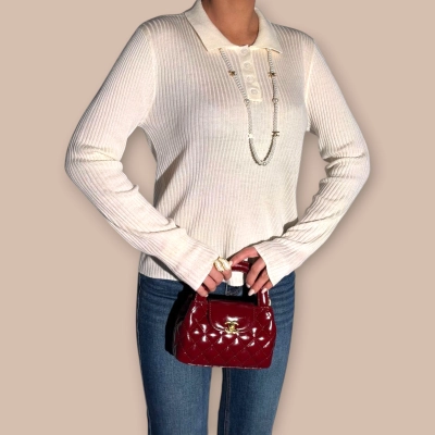 Кофта поло белая 7092 Кофта поло белая 7092