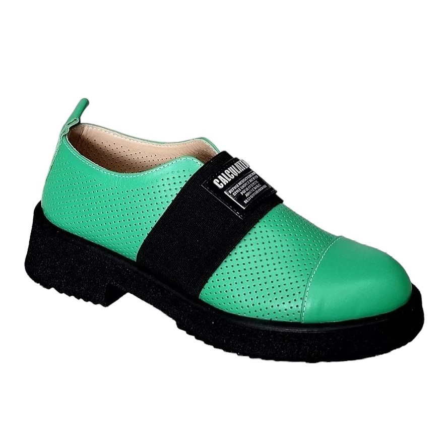 Туфли женские летние SS CLUB зеленые 2154