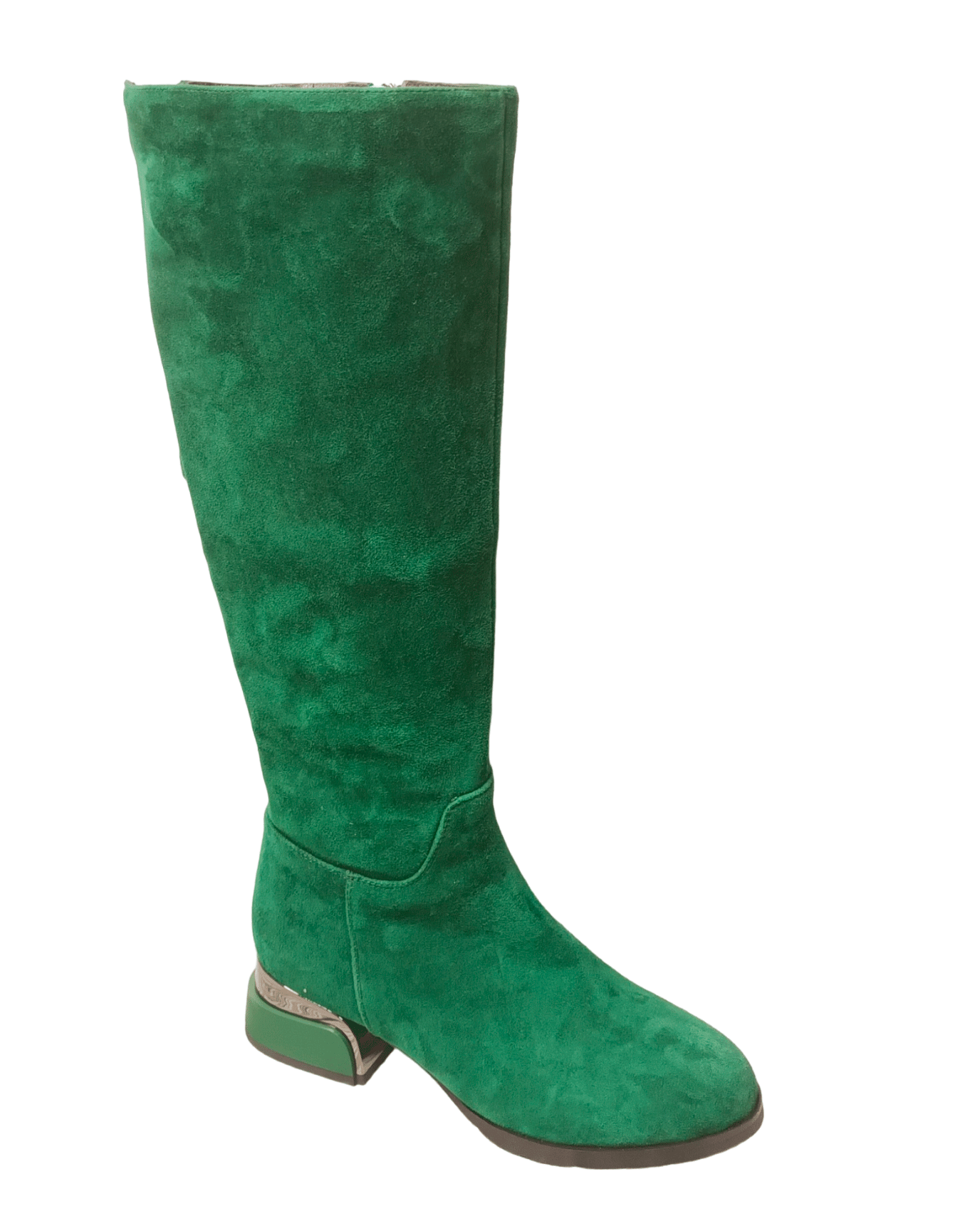 Сапоги женские зимние замшевые зеленые Z232-10