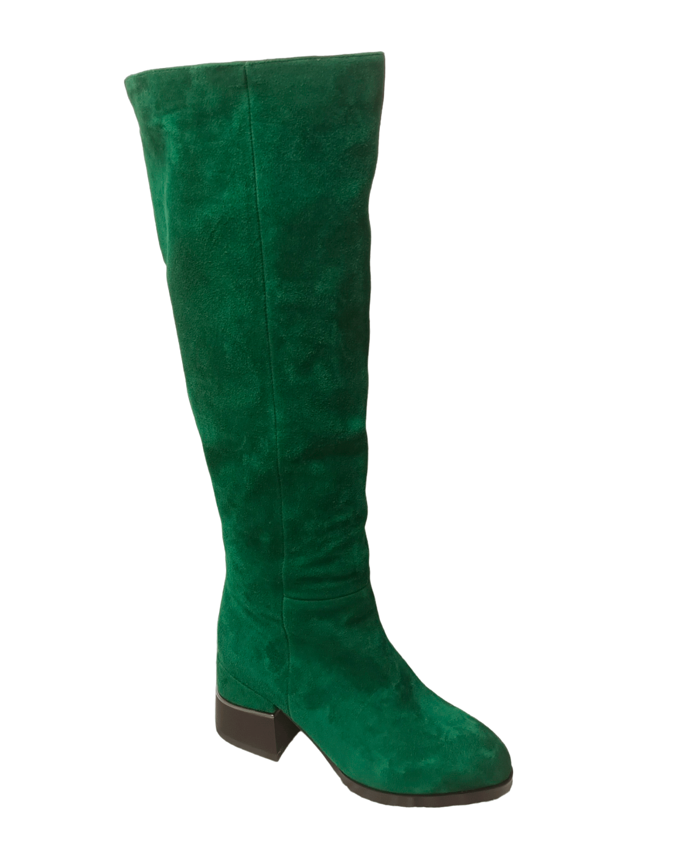 Сапоги женские зимние замшевые зеленые Z232-8