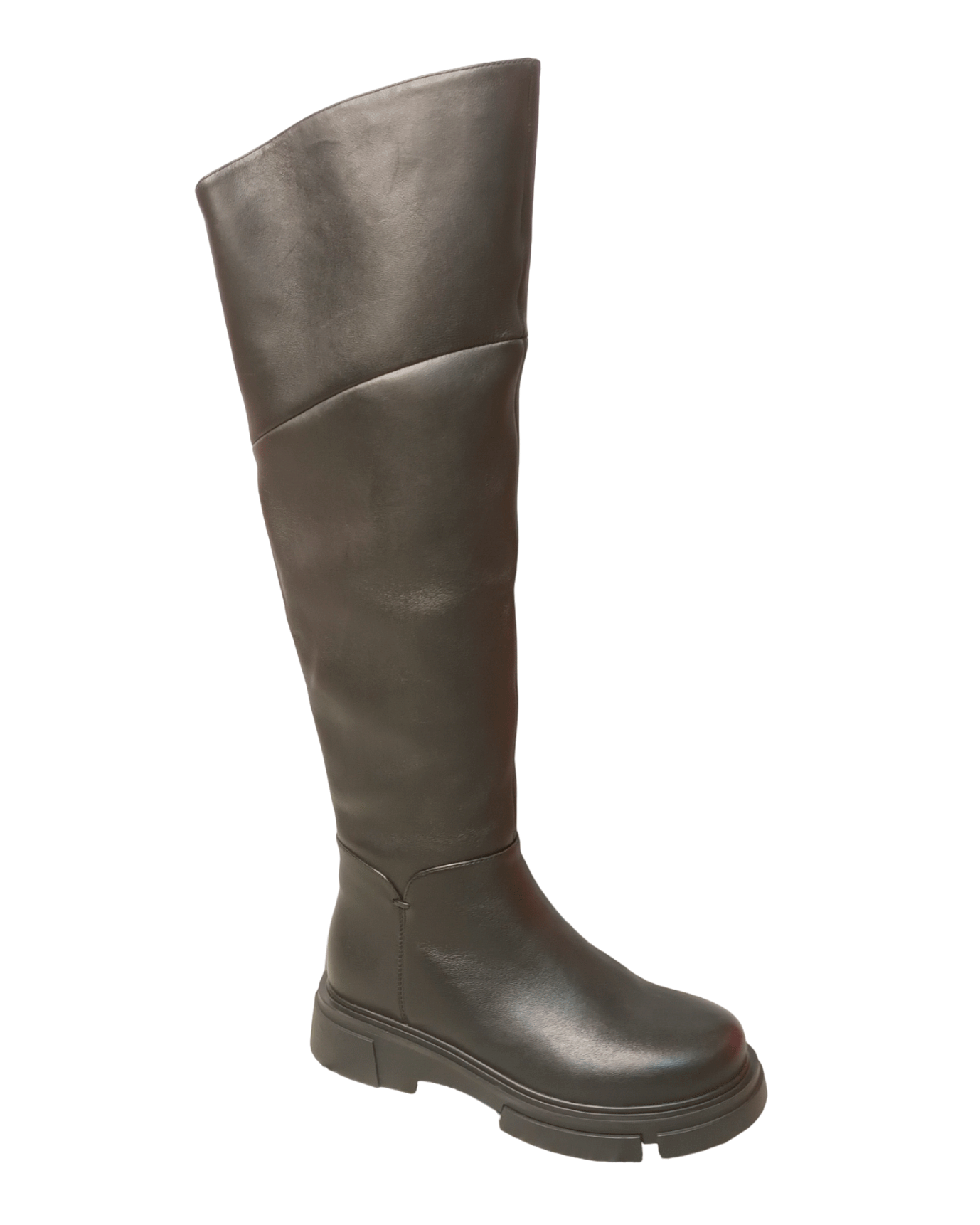Сапоги женские зимние кожаные черные RC234-H130-FN355-1