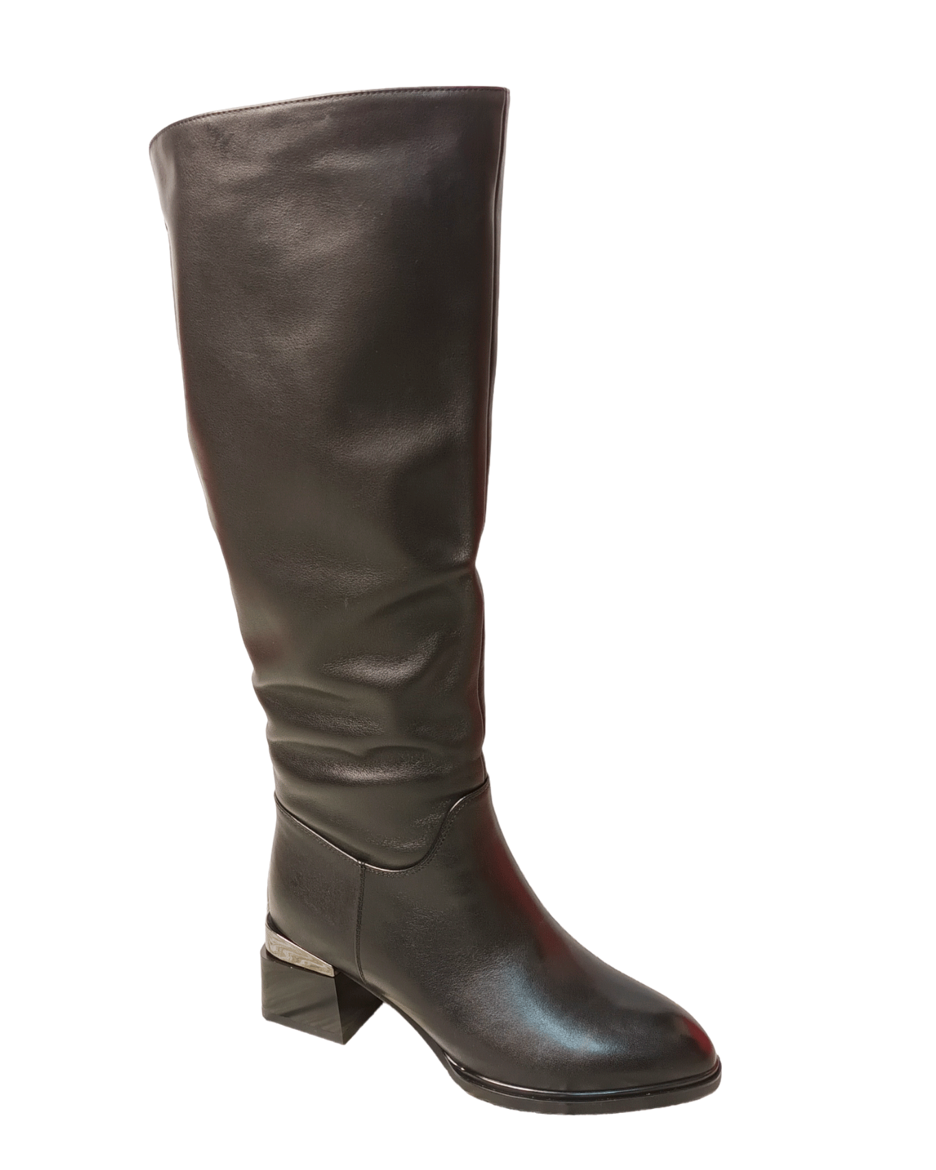 Сапоги женские зимние кожаные черные Z232-3