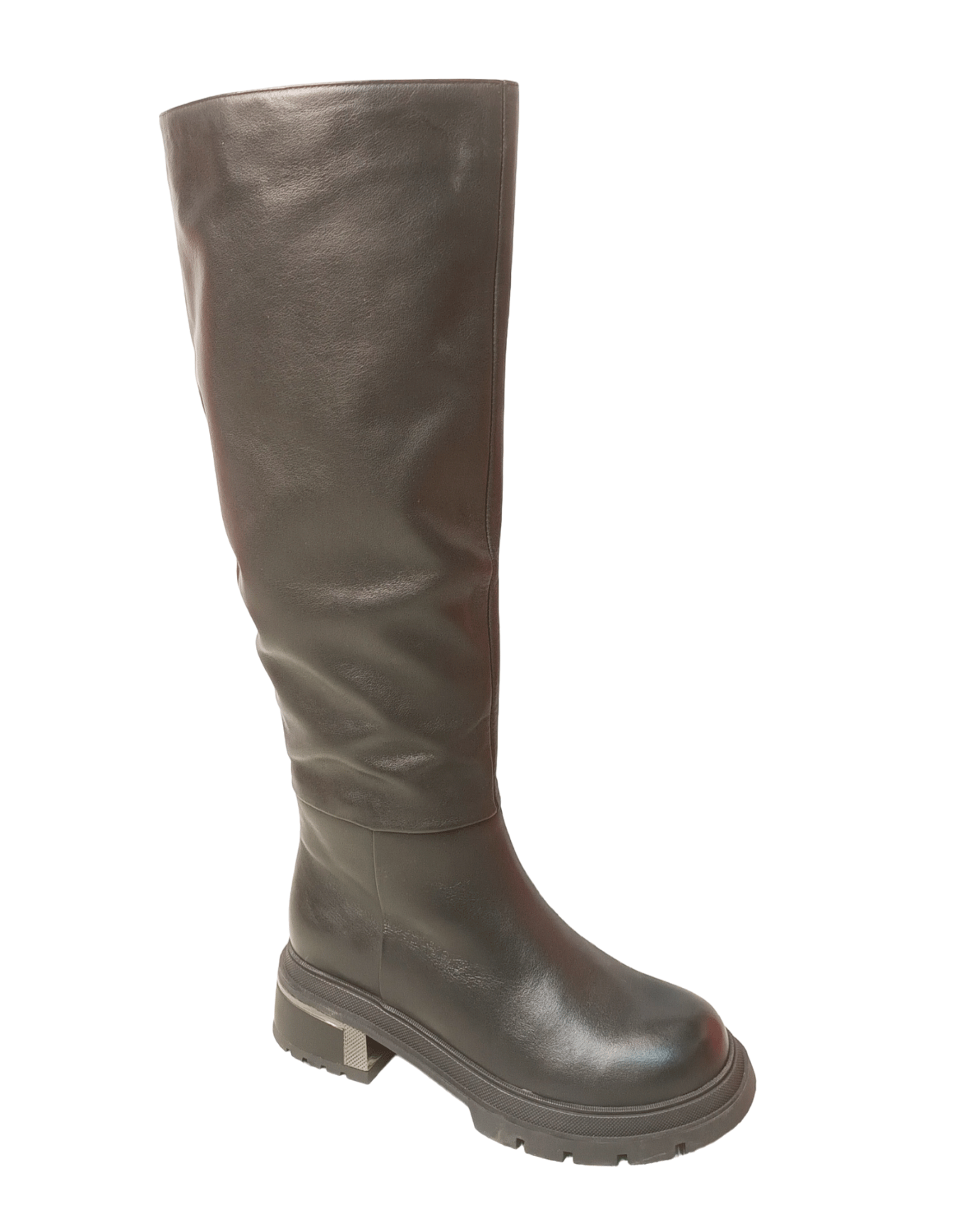 Сапоги высокие женские зимние кожаные черные Z232-12