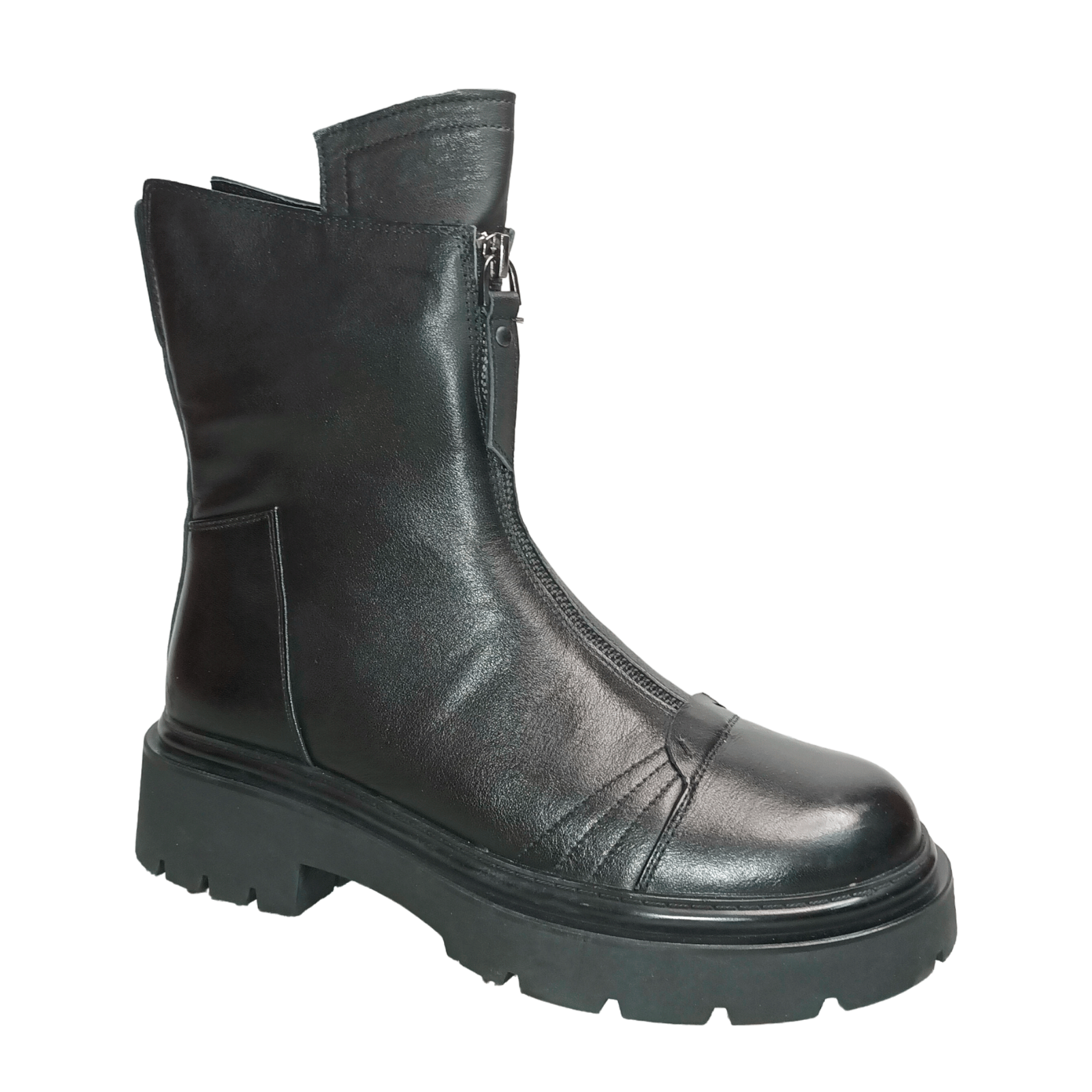 Ботинки женские демисезонные кожаные черные HP8102A